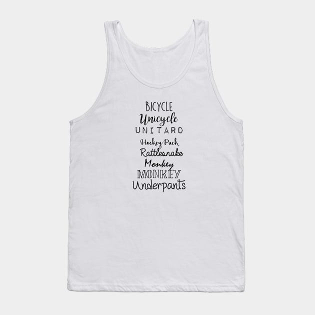 Gilmore Girls - Bicycle Unicycle Tank Top by qpdesignco